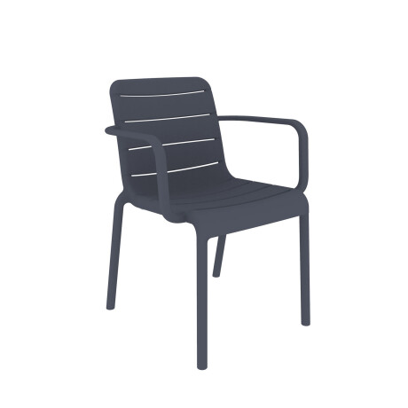 SILLA C/POSABRAZO POLIPROPILENO GRIS CARTAGENA