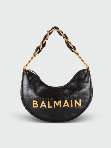 BALMAIN - BOLSO SOFT MOON DE PIEL Negro