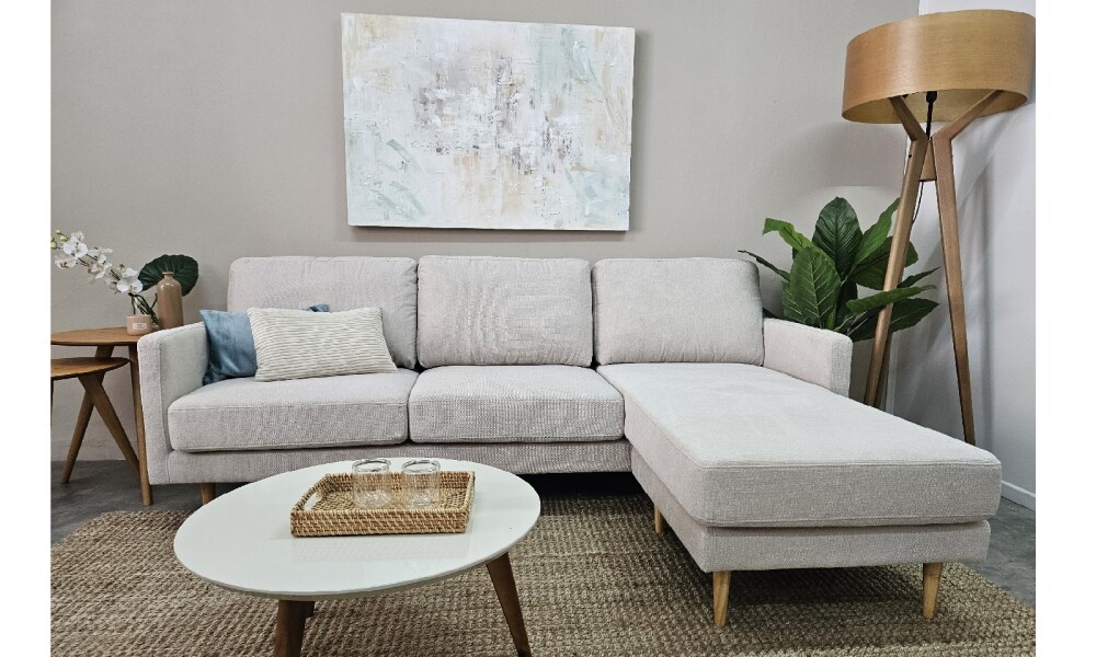 Sofa con Chaise PRADA PREVENTA Beige Tela Rústica