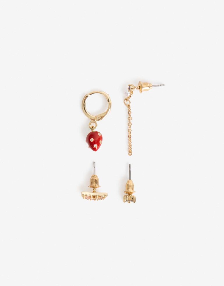 Aros Sets Cubic zirconia Aros Set Frutas Cubic Zirconia - Dorado