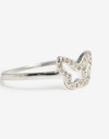 Anillos Chicos Strass Anillo Plata 925 Mariposa - Plateado
