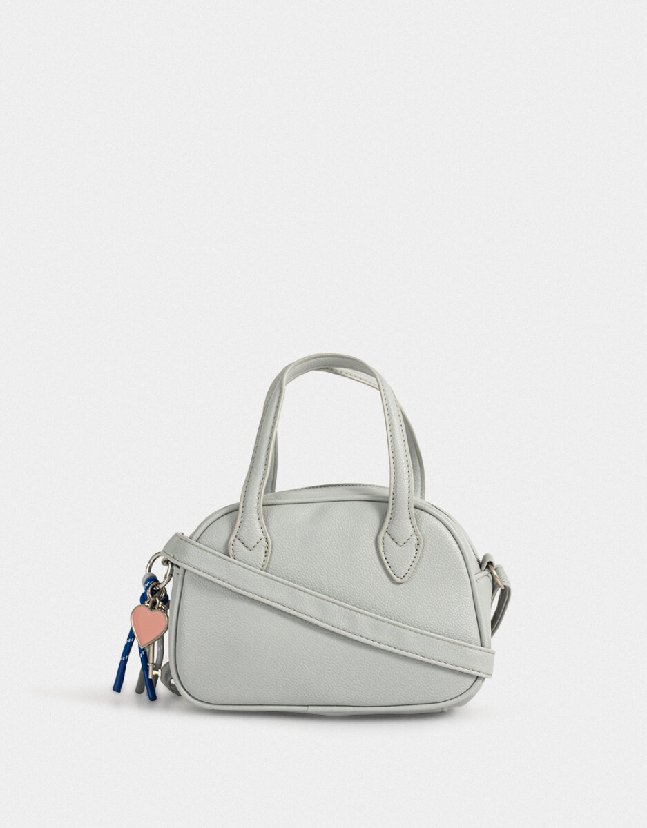 Cartera Bowling Gris Con Charm 