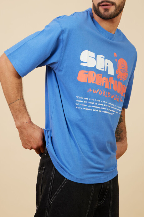 T-SHIRT SAGAMI RUSTY Azul