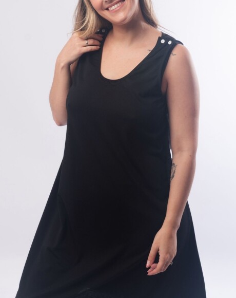 Camisón Maternal Alejandra Negro