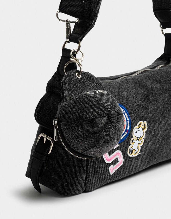 Bandoleras Bandolera Denim Snoopy - Negro