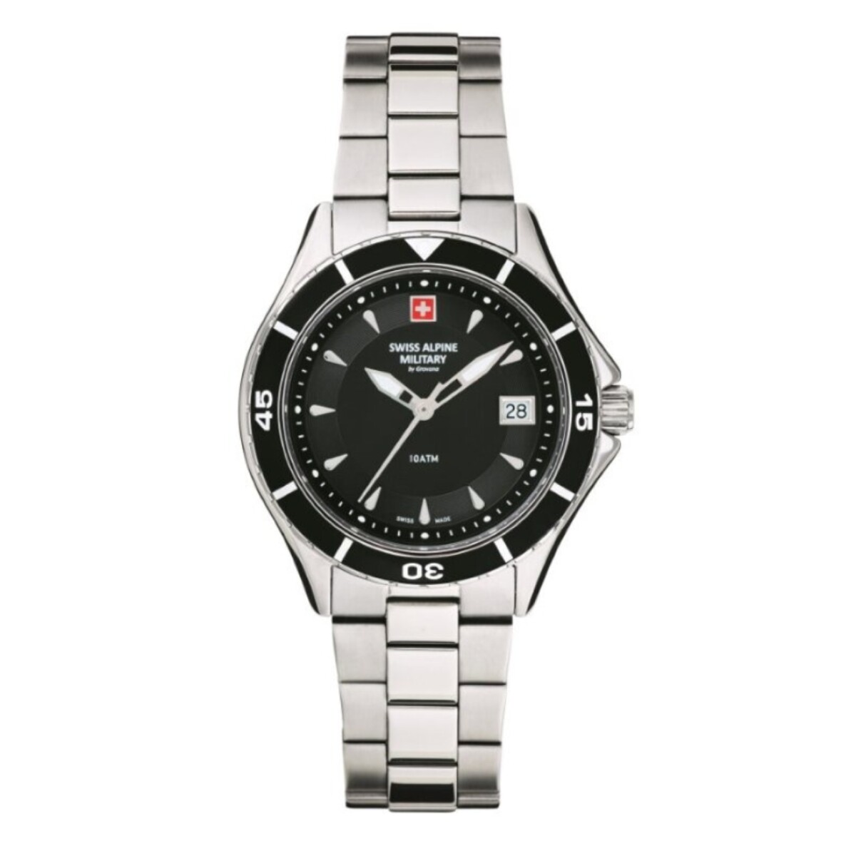 Reloj Swiss Alpine Military Aquatech 7740.1137 Para Mujer Con Correa De Acero 