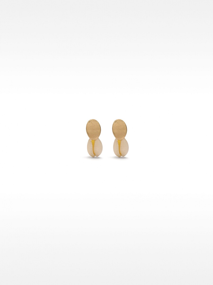 Pendientes Con Conchas blanco