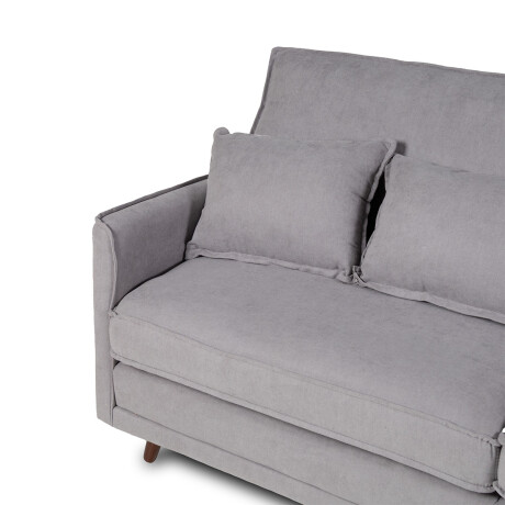 Sofá Realeza - Tela Microfibra - 3 cuerpos 12074 (Gris)