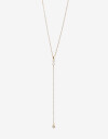 Collares Largos Strass Collar Largo En Y Con Cubic - Dorado