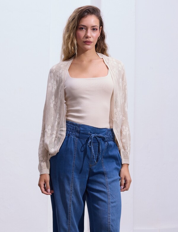 Cardigan Tejido BEIGE