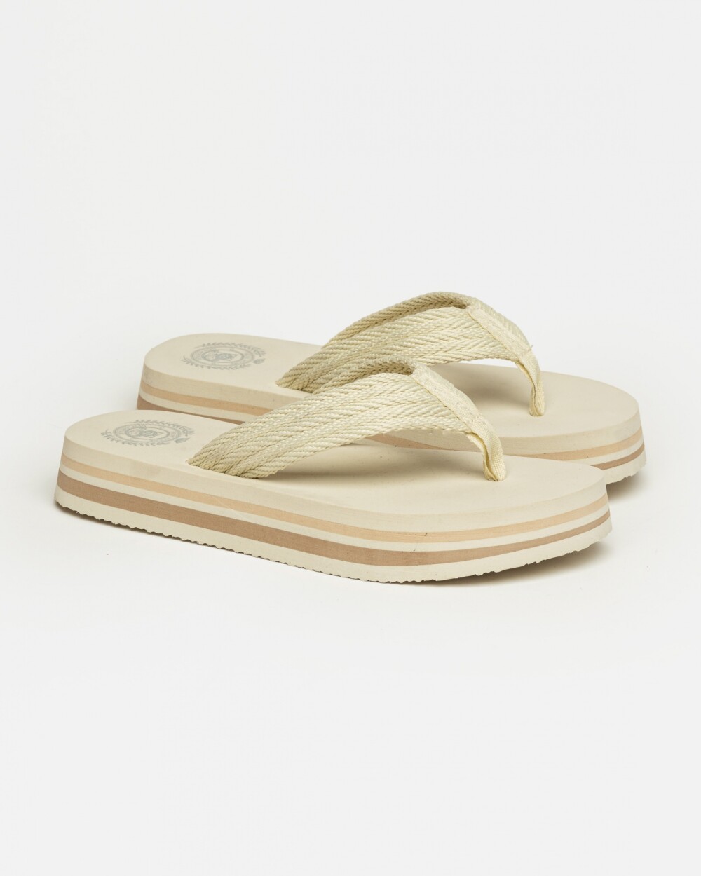 Sandalia media Bungalow en textil Natural