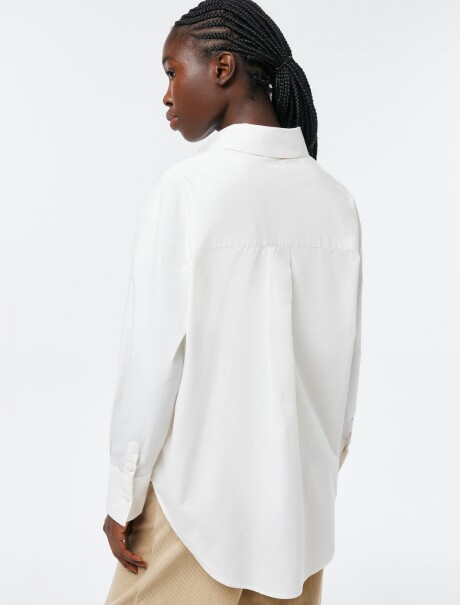 CAMISA DE ALGODÓN CON BOLSILLOS CAMISA ML FEM