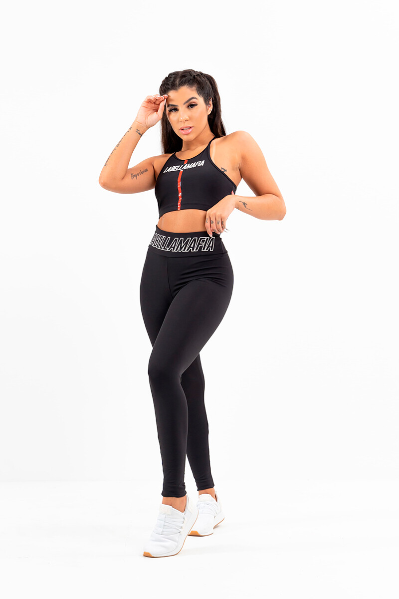 CONJUNTO TOP LEGGING NEGRO 