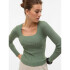VMCECILIE LS U-NECK PULLOVER GA Hedge Green