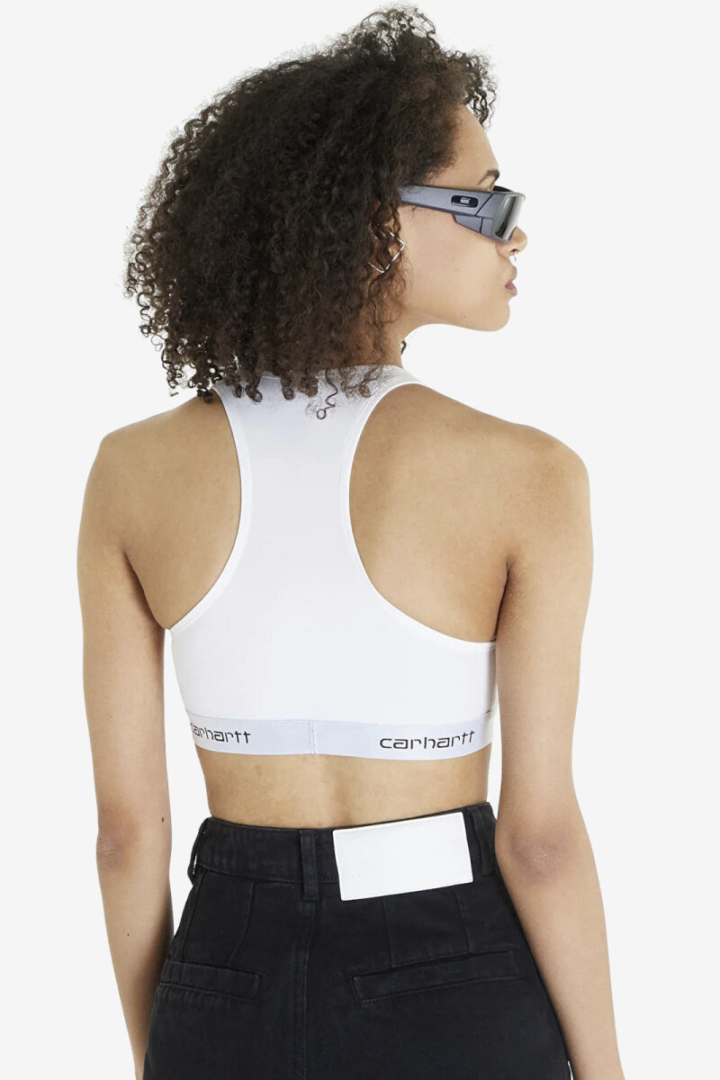 W' SCRIPT RACER TANK Blanco