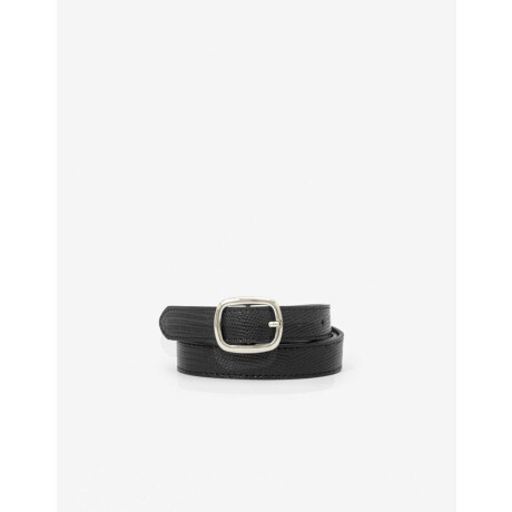 Cinturón Efecto Croco Negro