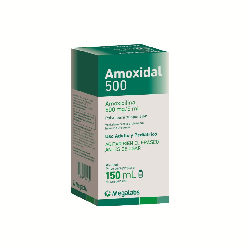 Amoxidal Suspensión 500 Mg. 150 Ml. Amoxidal Suspensión 500 Mg. 150 Ml.