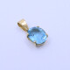 Colgante oro 18k con topacio oval engarce 4 puntas. Colgante oro 18k con topacio oval engarce 4 puntas.
