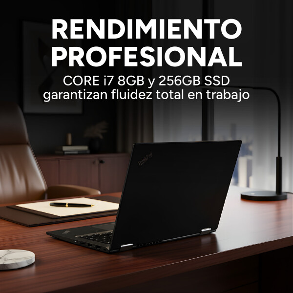 Notebook Thinkpad Yoga x380 I7 8gen 8gb 256gb 13,3" win 11 Color Negro