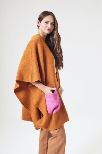 Ruana Color Block Ocre