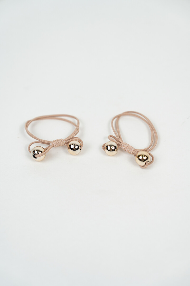 Gomita De Pelo Bell Set 2 Un. - Marron 