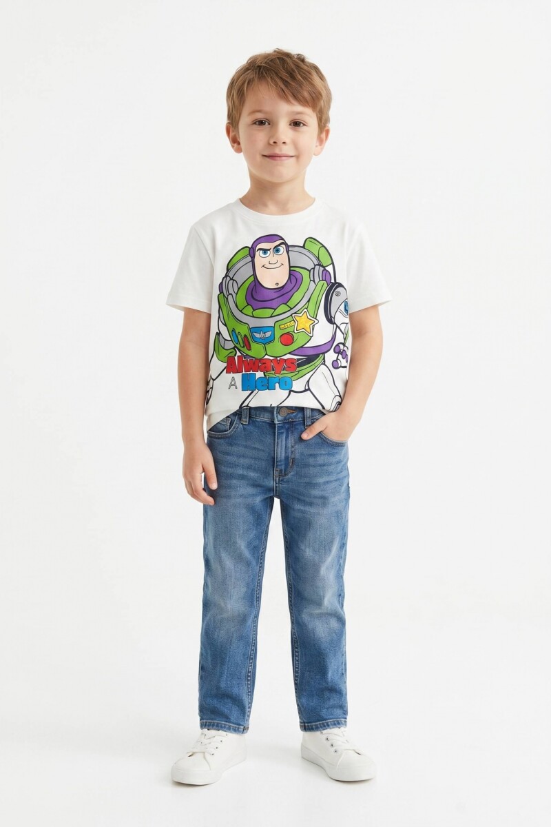 Remera m/c niño BUZZ LIGHTYEAR BLANCO