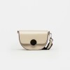 Mini Bag The Circle En Cuero Charol Arrugado Natural