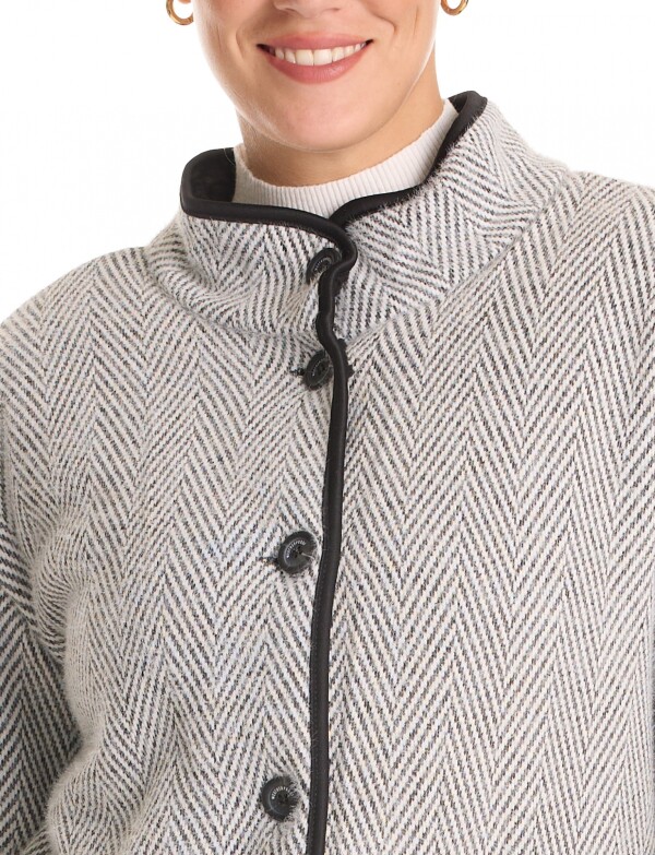 Cardigan Chevron Soft NEGRO/BLANCO