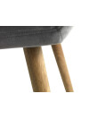 Silla de comedor ADSLEV terciopelo gris/nat Silla de comedor ADSLEV terciopelo gris/nat