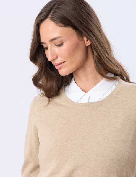 BUZO TEJIDO CLÁSICO Beige