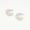 SEMI AROS CON RELIEVE RAINA PLATEADOS