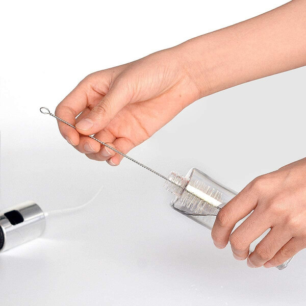 Dispensador Botella Spray Aceite De Oliva Vinagre Vinagre variante color PLATEADO