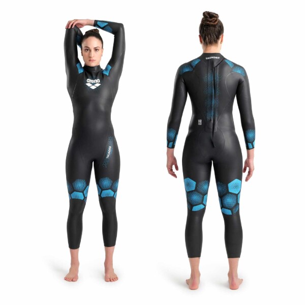 Traje De Neopreno De Competición Para Mujer Arena Woman's Powerskin Thunder Wetsuit Negro