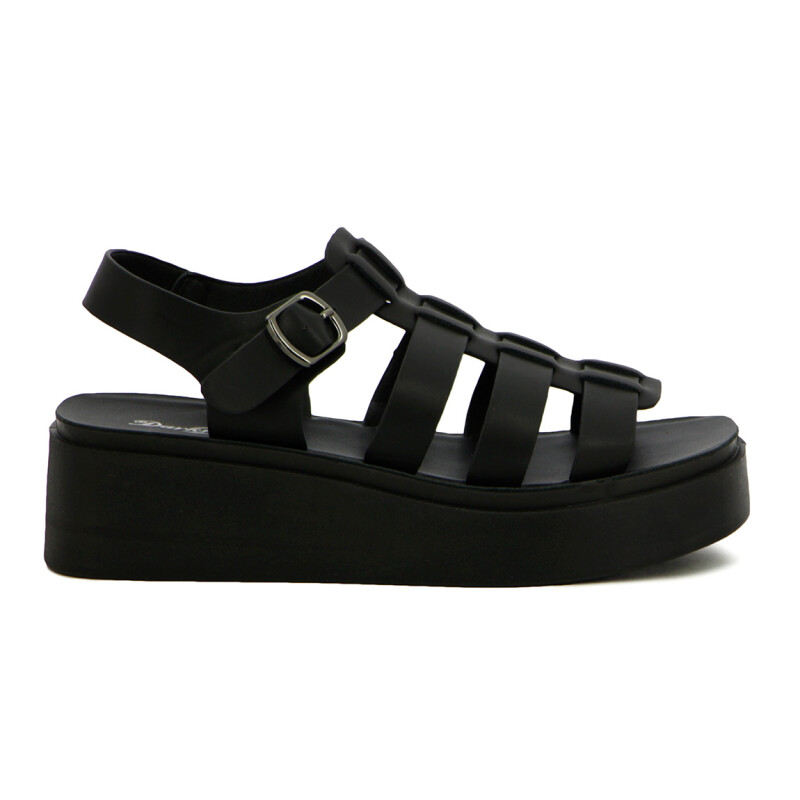 Sandalias Mujer Darkness Con Pulsera Y Hebilla Negro