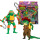 Tortugas Ninja Figura Articulada + Villano 11cm + Accesorios Mikey Vs Leatherhead