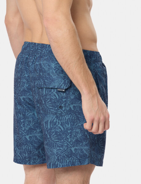 SHORT DE BAÑO ESTAMPADO Azul