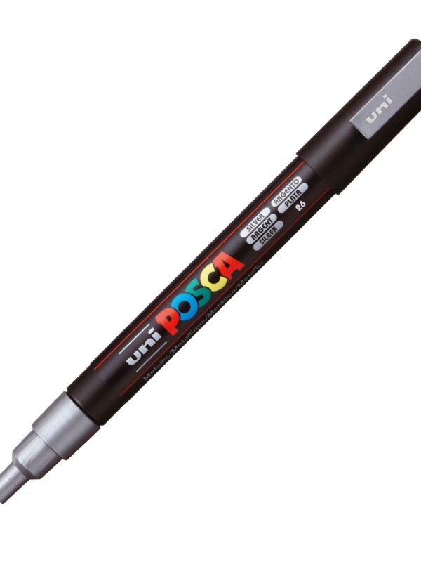 MARCADOR UNI POSCA 1.3 MM PLATA N/A