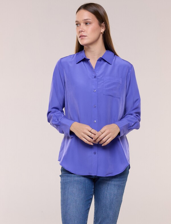 Camisa Saten LAVANDA OSCURO