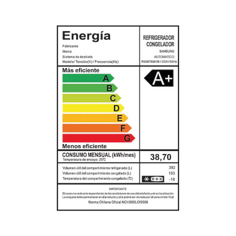 Ref. Inverter - 585 L - Side By Side Family Hub SARS58T5561B1 001