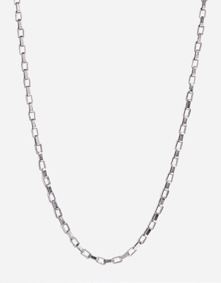 Collares Cortos Metal Collar Corto Metal Eslabón Delicado - Plateado