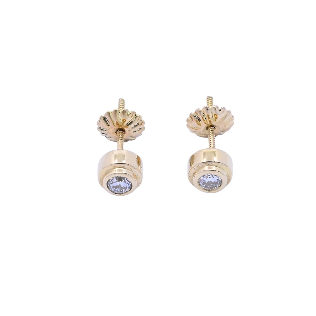 Caravanas oro18k y brillantes. 