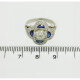 Anillo Platino Con Brillantes Y Zafiros Sintéticos Anillo Platino Con Brillantes Y Zafiros Sintéticos