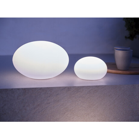 Lámpara solar HAVESANGER Ø25xH17cm blanco Blanco