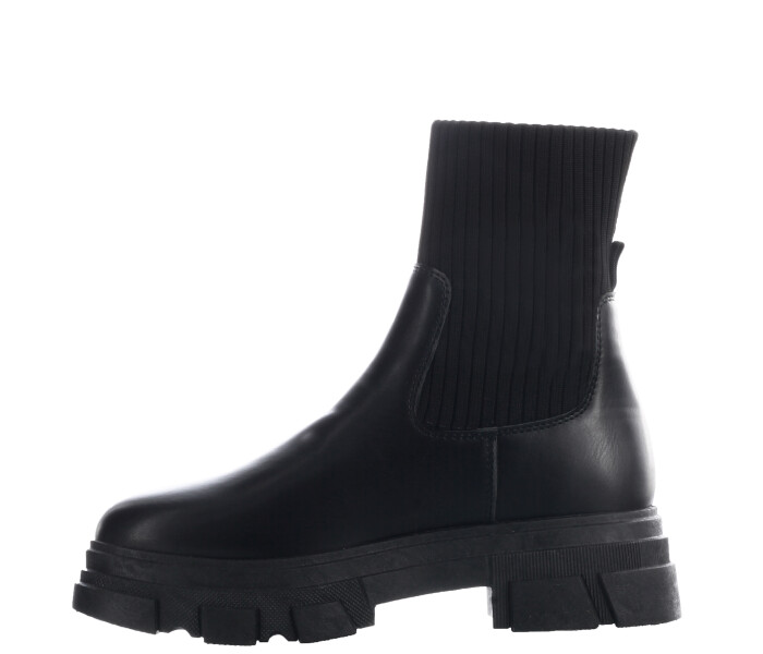 Bota YOLY con caña tejida Black