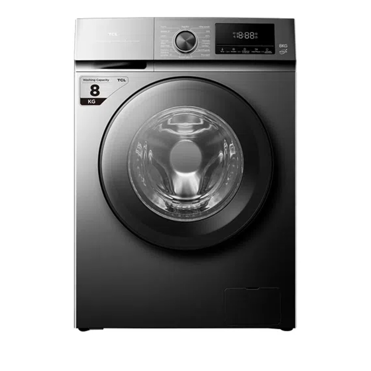 Lavarropas Tcl Inverter 8kg Carga Frontal P108flg - LAVARROPAS TCL 8KG P108FLG GRIS 
