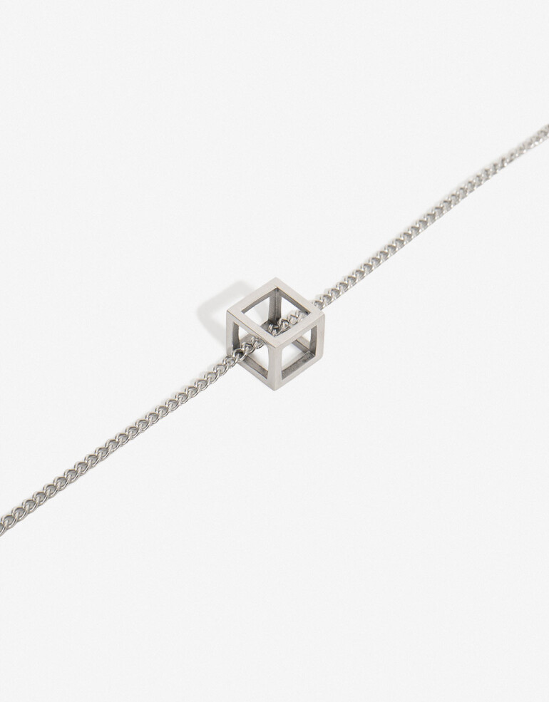 Cadena Corta con Dije Metal Cadena Con Dije Acero Men´s Collection - Plateado