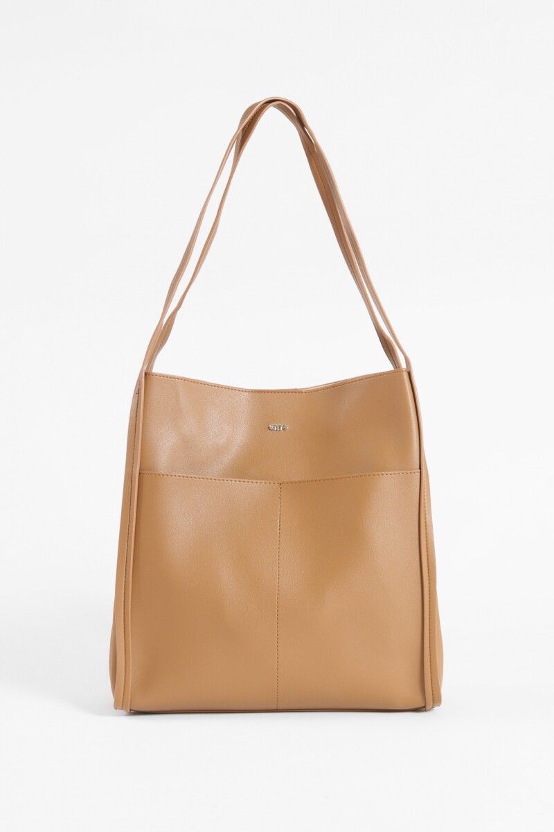 Cartera shopper bag marrón