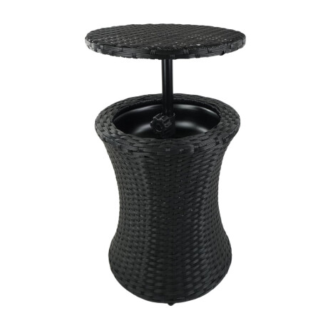 Mesa ratona de rattan con hielera de metal Mesa ratona de rattan con hielera de metal