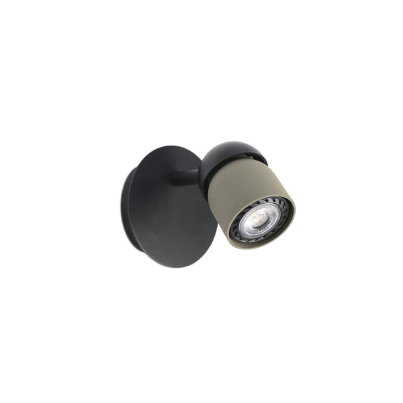 Spot pared ABS+acero LED ngo/verde orientable GU10 FA3002