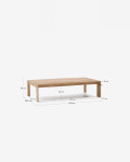 Mesa de centro Ambra de madera maciza de acacia con acabado claro 82,5 x 140 cm FSC 100% Mesa de centro Ambra de madera maciza de acacia con acabado claro 82,5 x 140 cm FSC 100%